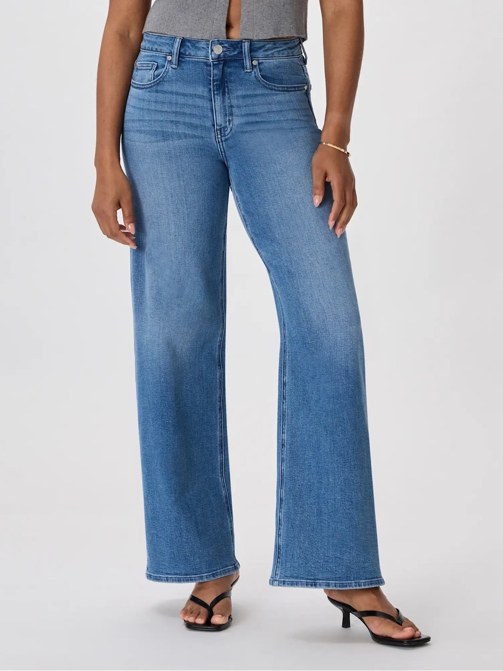 Quince Bella Stretch Wide Leg Jeans, Seaside Blue, 29 x 30, Organic Cotton
